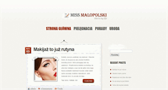 Desktop Screenshot of missmalopolski.pl